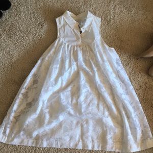 White lace dress from Anthropologie